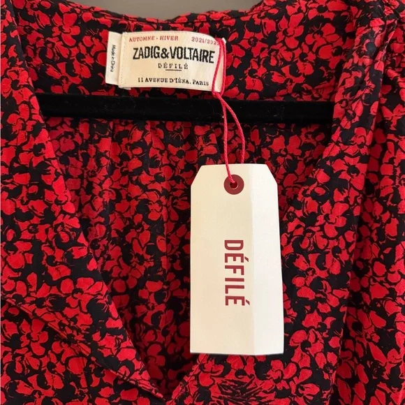 Zadig & Voltaire Tristan Floral Blouse, Size L - Picture 11 of 11